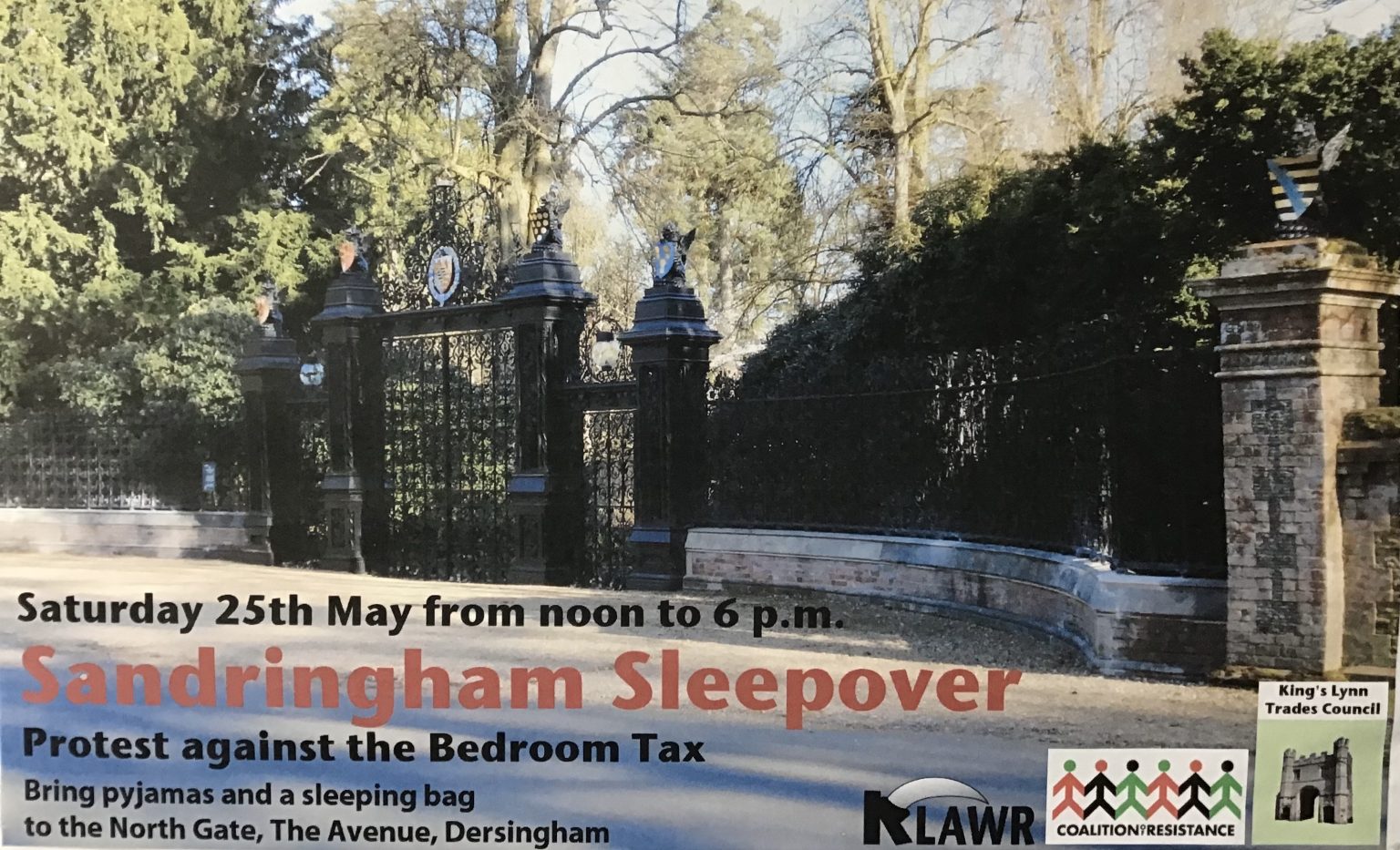 Protest Against the Bedroom Tax at Sandringham